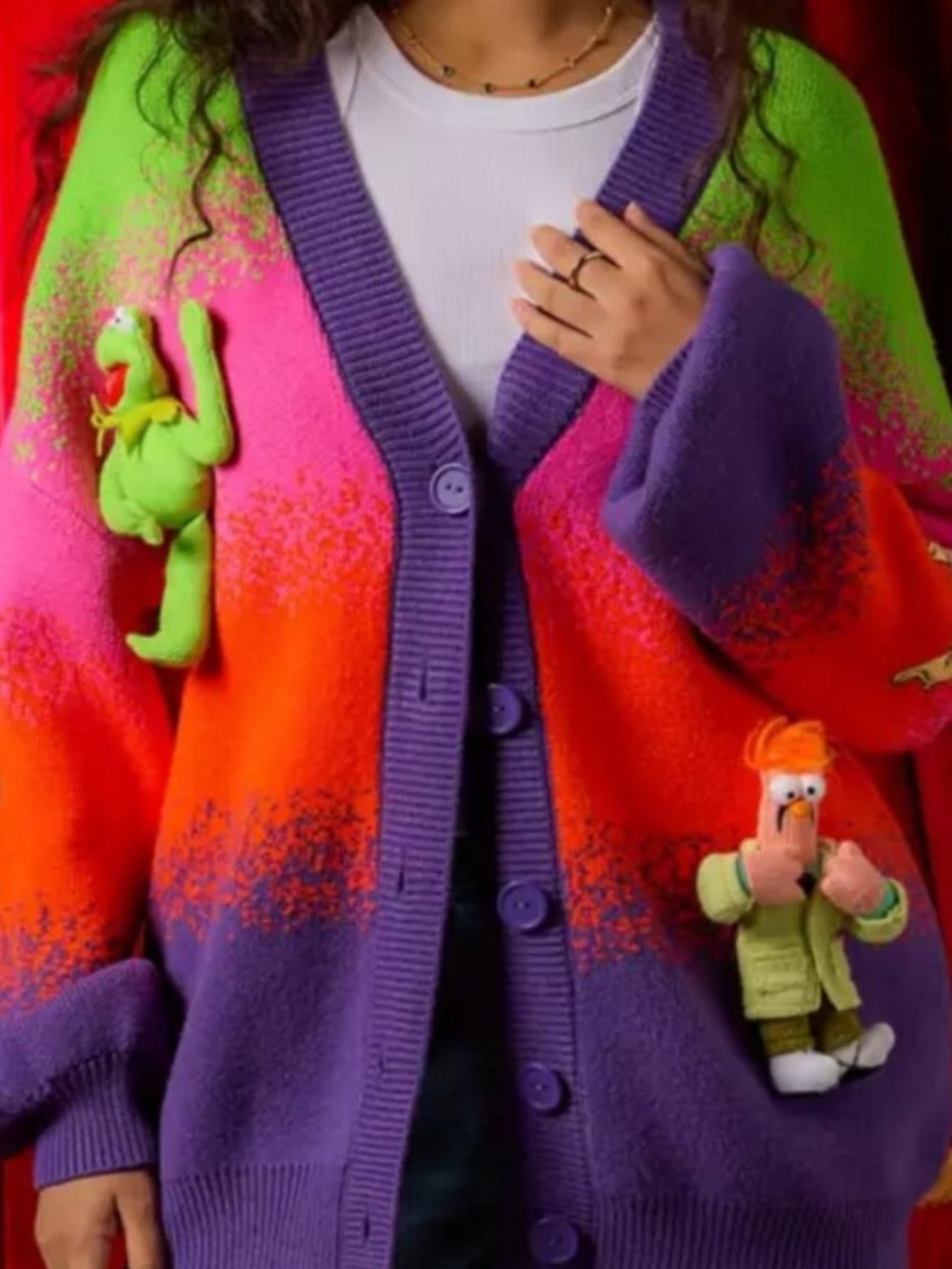 NWT Disney Parks The Muppet Show 50th Anniversary Women's Cardigan Sweater